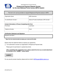 Document preview: Form 470-5479 Wraparound Payment Request Access for the Iowa Medicaid Portal Access (Impa) System - Iowa