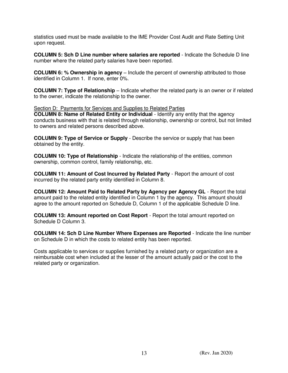 Instructions for Financial and Statistical Report for Pyschiatric Medical Institutions for Children - Iowa, Page 13