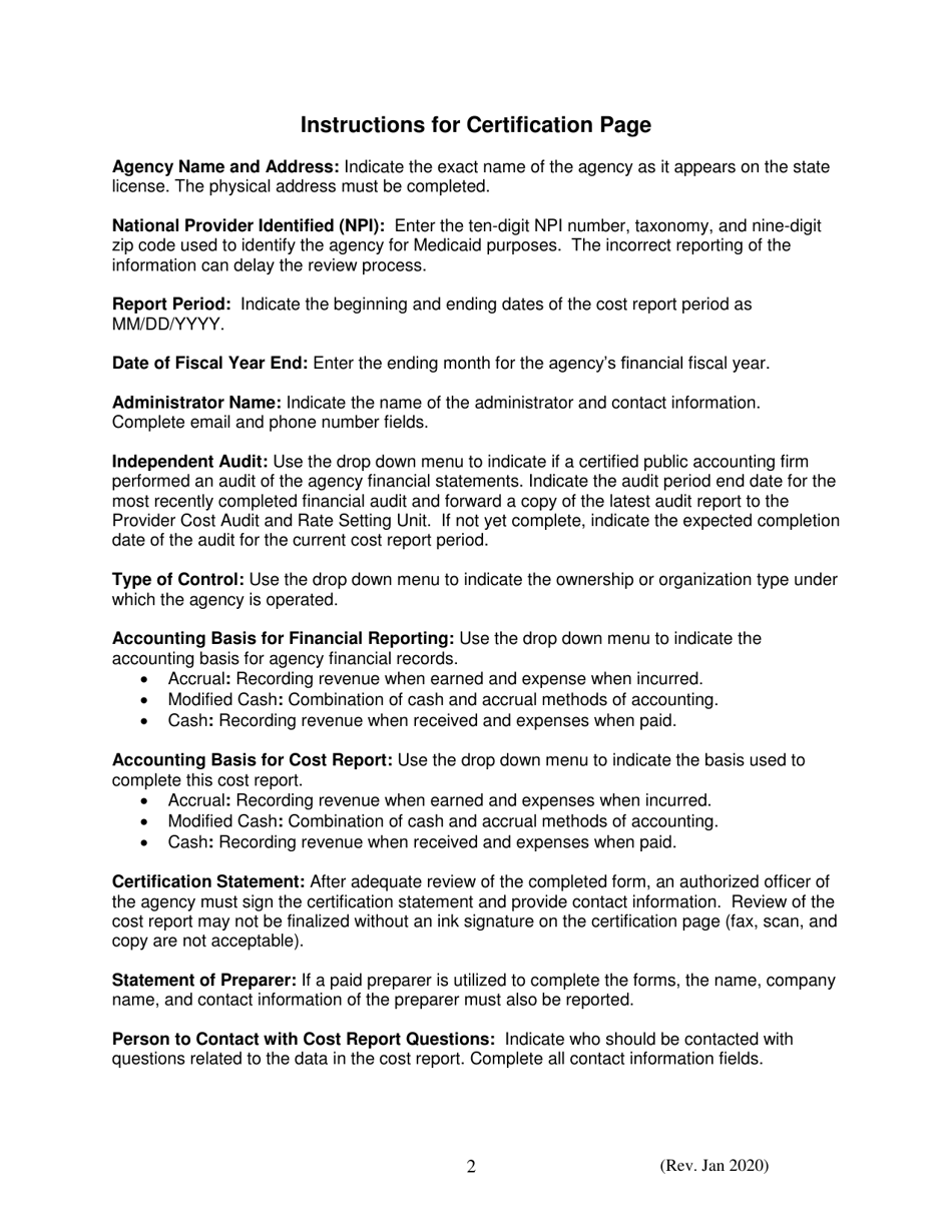Instructions for Financial and Statistical Report for Pyschiatric Medical Institutions for Children - Iowa, Page 2