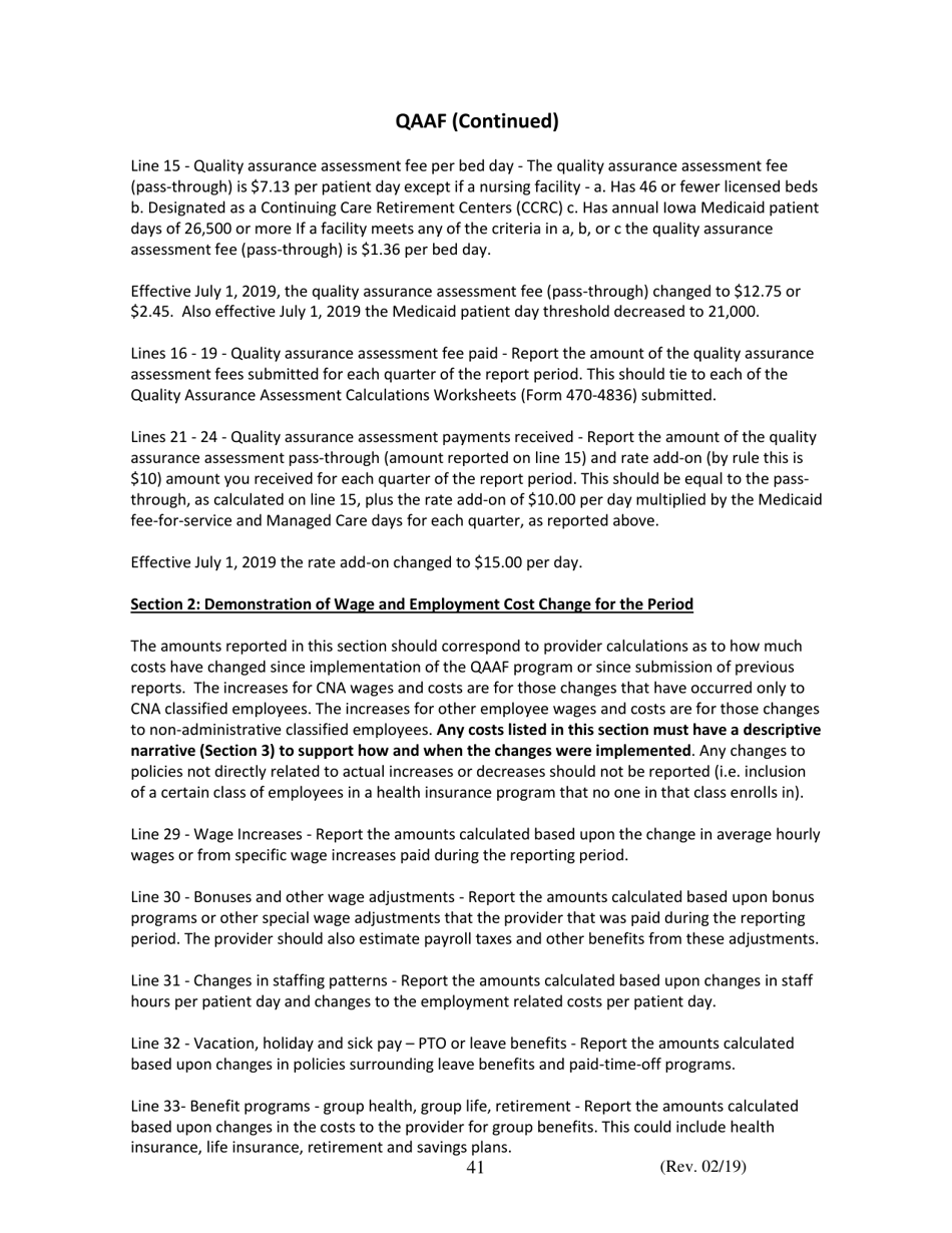 Instructions for Financial  Statistical Report - Iowa, Page 41