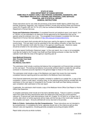 Document preview: Instructions for Home Health Agency Early and Periodic Screening, Diagnostic and Treatment Private Duty Nursing/Personal Care Services Financial and Statistical Report - Iowa