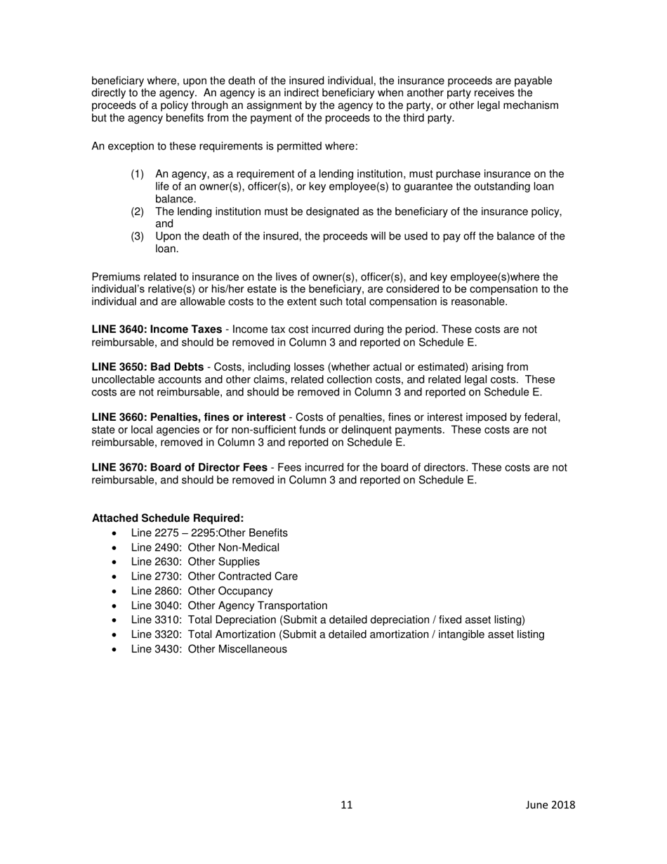 Instructions for Home Health Agency Early and Periodic Screening, Diagnostic and Treatment Private Duty Nursing / Personal Care Services Financial and Statistical Report - Iowa, Page 11