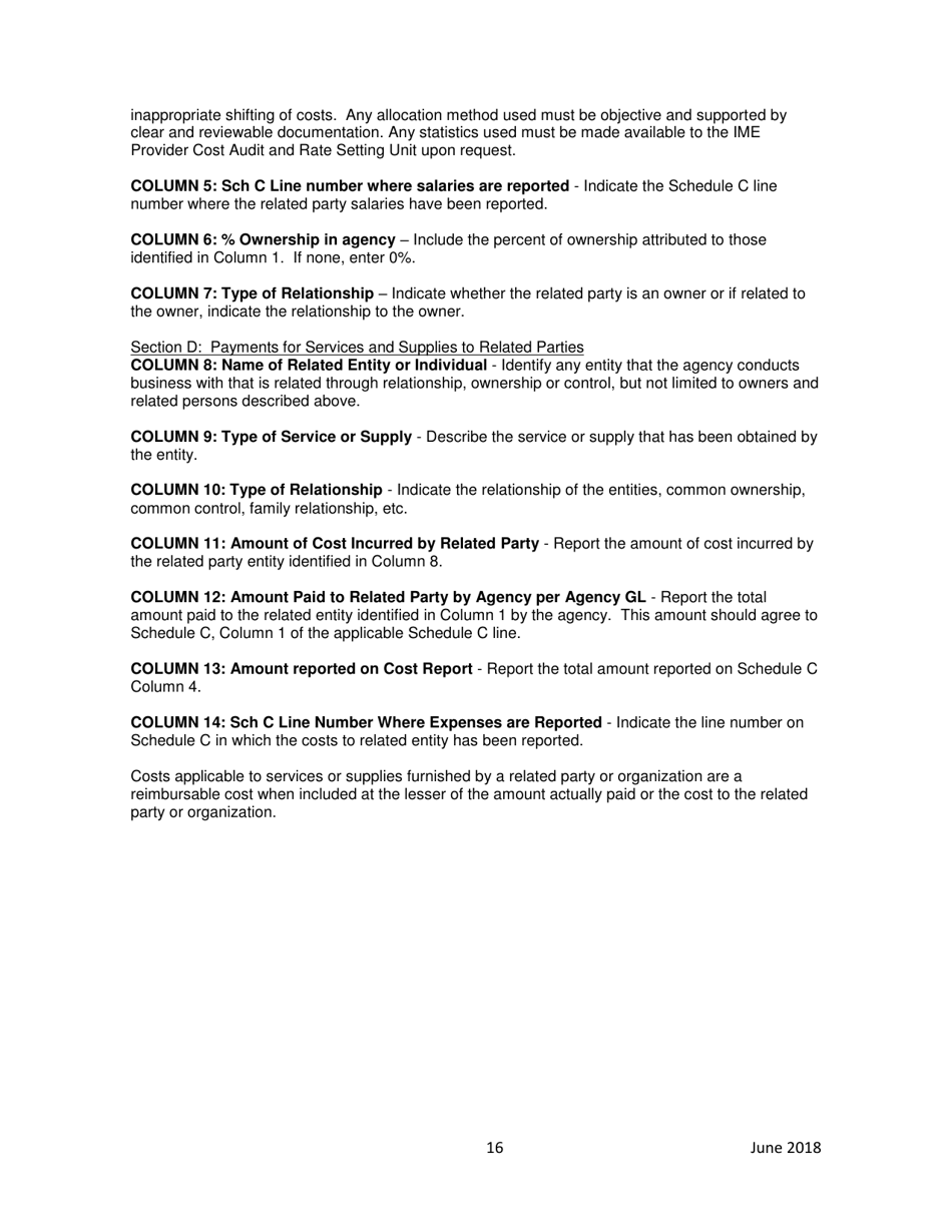 Instructions for Home Health Agency Early and Periodic Screening, Diagnostic and Treatment Private Duty Nursing / Personal Care Services Financial and Statistical Report - Iowa, Page 16