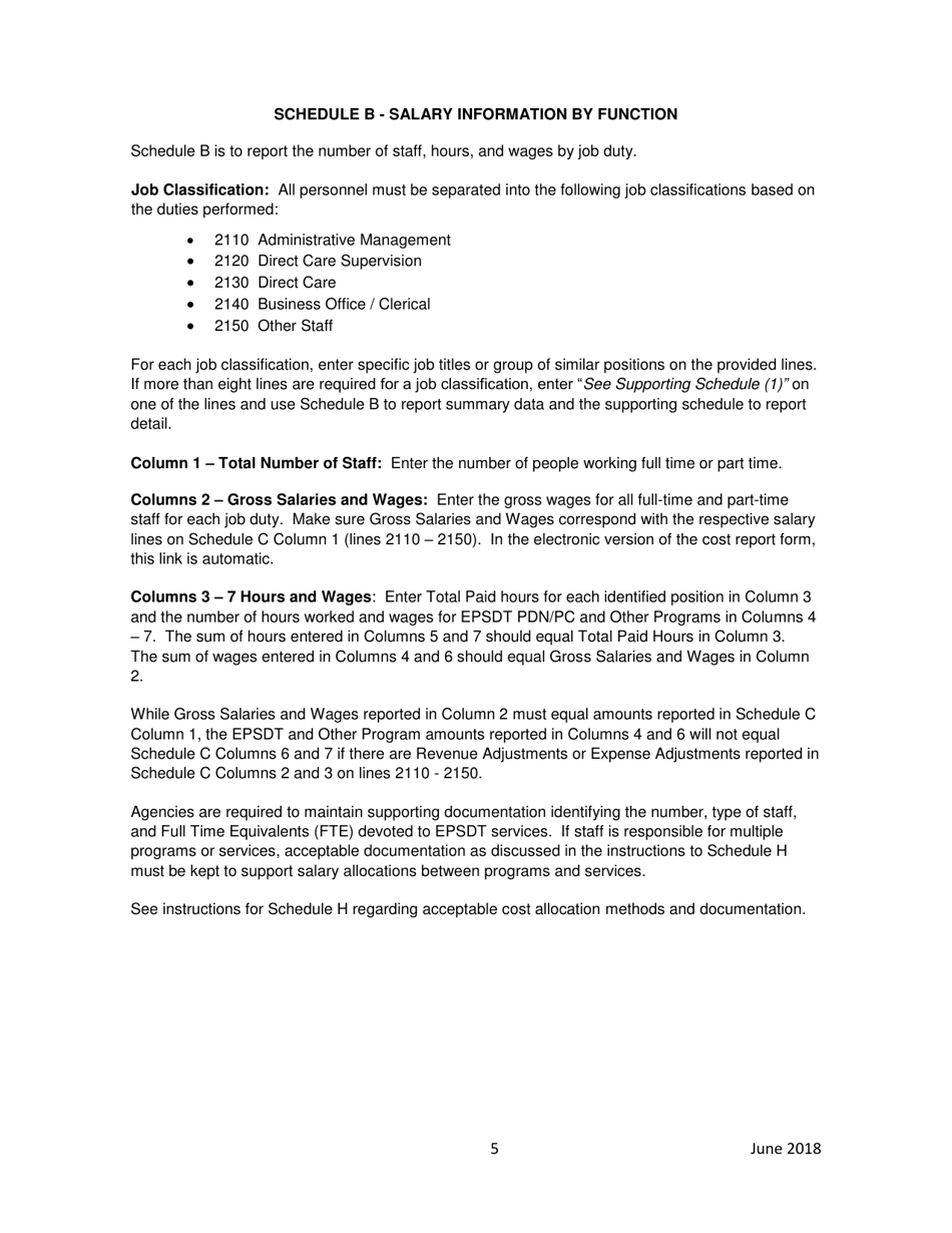 Instructions for Home Health Agency Early and Periodic Screening, Diagnostic and Treatment Private Duty Nursing / Personal Care Services Financial and Statistical Report - Iowa, Page 5