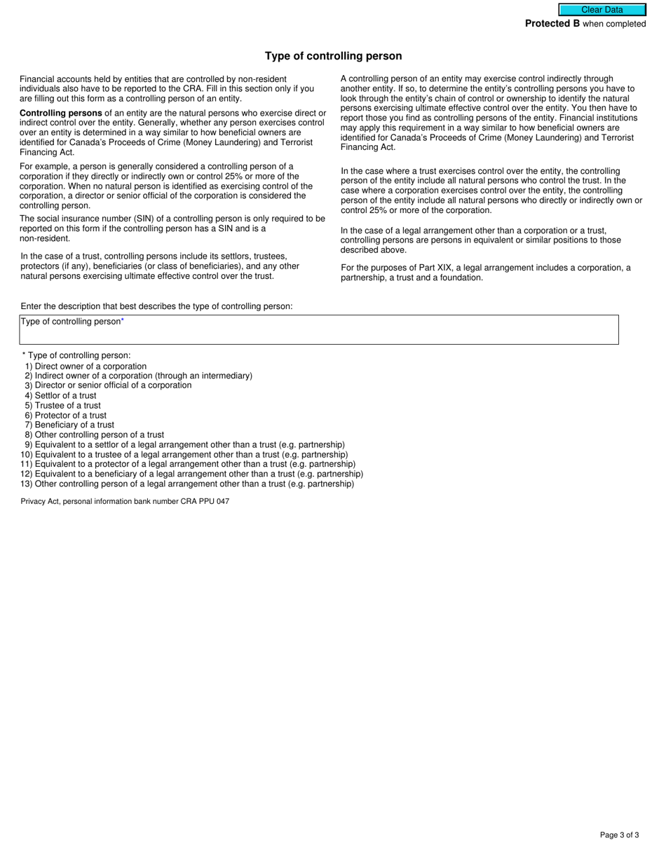 Form RC520 Declaration of Tax Residence for Individuals - Part Xix of the Income Tax Act - Canada, Page 3