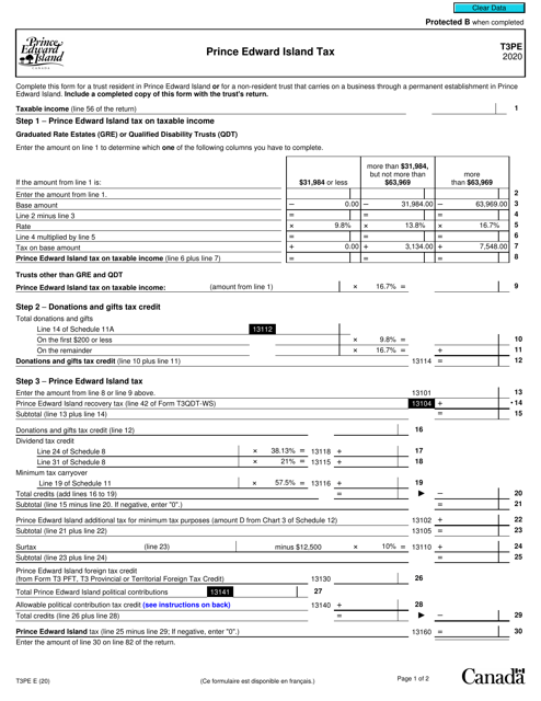 Form T3PE  Printable Pdf