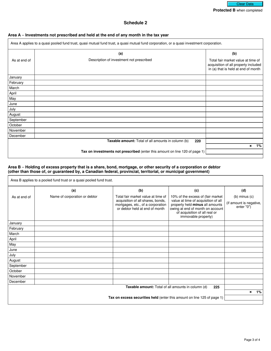 Form T3RI Registered Investment Income Tax Return - Canada, Page 3