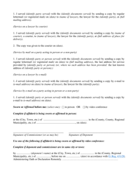 Form 16B Affidavit of Service - Ontario, Canada, Page 2