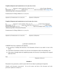 Form 30A Affidavit of Documents (Individual) - Ontario, Canada, Page 2