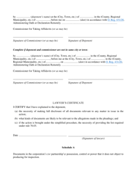 Form 30B Affidavit of Documents (Corporation or Partnership) - Ontario, Canada, Page 2