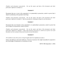 Form 30B Affidavit of Documents (Corporation or Partnership) - Ontario, Canada, Page 3
