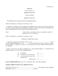 Document preview: Form 64F Request for Sale - Ontario, Canada