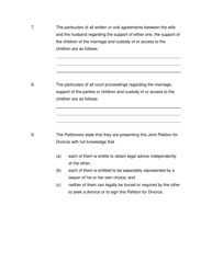 Joint Petition for Divorce - Nunavut, Canada, Page 5