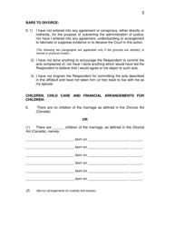 Form 12 Affidavit of the Petitioner - Nunavut, Canada, Page 3