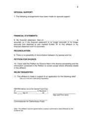 Form 12 Affidavit of the Petitioner - Nunavut, Canada, Page 5