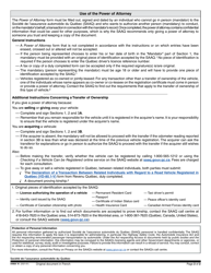 Form 5498A 30 Power of Attorney (Natural Person Only) - Quebec, Canada (English/French), Page 2