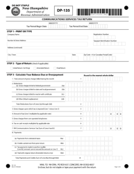 Form DP-135 Communications Services Tax Return - New Hampshire