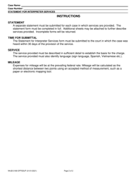 Form NHJB-3189-DFPSSUP Statement for Interpreter Services - New Hampshire, Page 2