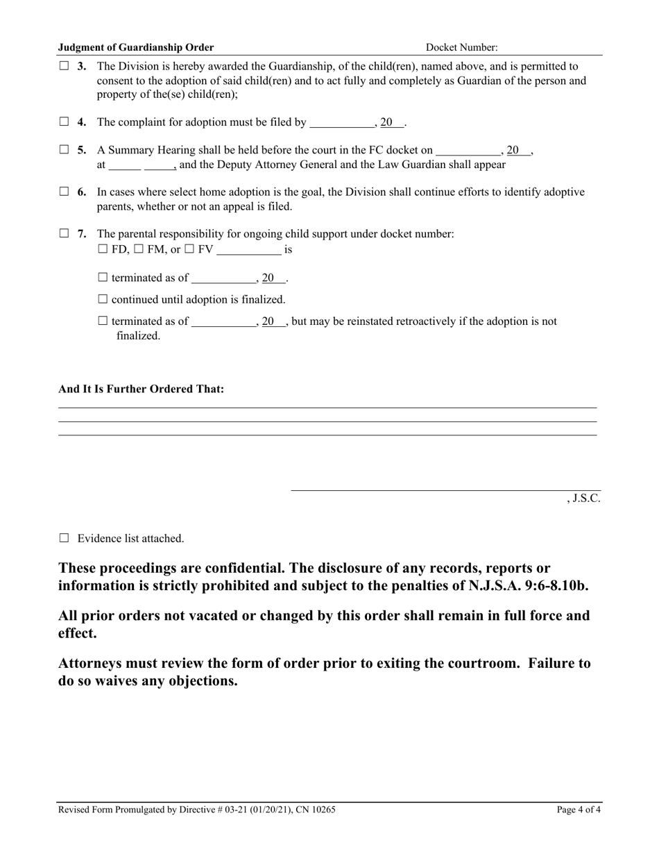 Form 10265 Download Printable PDF or Fill Online Judgment of ...