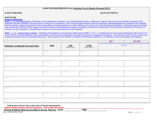 Document preview: Ear/Cchs Requirements for Substitute Care & Respite - New Mexico