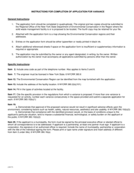 Application for Variance Under 6 Nycrr Part 360 - New York, Page 3