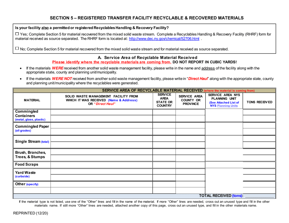 Registered Transfer Facility Annual Report - New York, Page 5