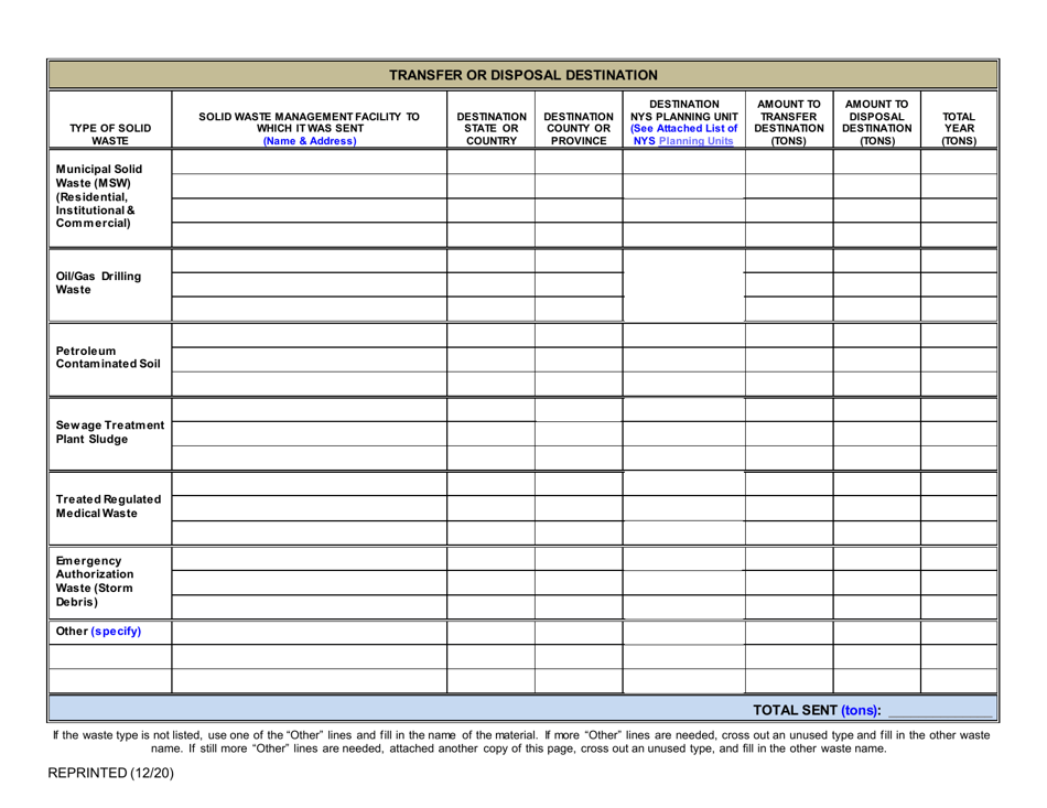 Permitted Transfer Facility Annual Report - New York, Page 7