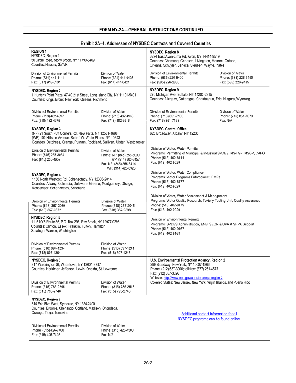 DEC Form NY-2A (NY-2A SPDES) Application for Spdes Permit to Discharge Wastewater New and Existing Publicly Owned Treatment Work - New York, Page 3
