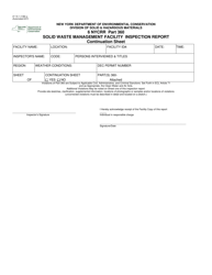 Form 47-15-1A Solid Waste Management Facility Inspection Report - New York, Page 2