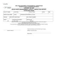 Form 47-15-1B Solid Waste Management Facility Inspection Report - New York, Page 2