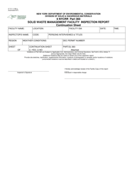 Form 47-15-1E Solid Waste Management Facility Inspection Report - New York, Page 2