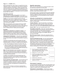 Instructions for Form CT-2658 Report of Estimated Tax for Corporate Partners - New York, Page 2