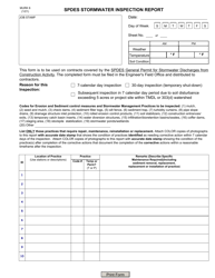 Form MURK6 &quot;Spdes Stormwater Inspection Report&quot; - New York