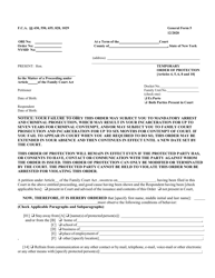 Form GF-5 Temporary Order of Protection - New York