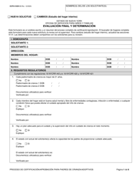 Document preview: Formulario OCFS-5183K-S Evaluacion Final Y Determinacion - New York (Spanish)