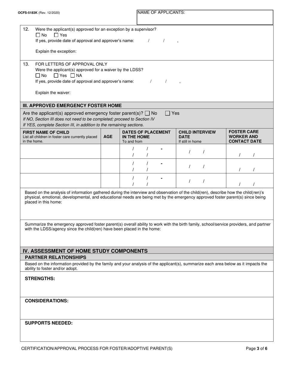 Form OCFS-5183K Final Assessment and Determination - New York, Page 3