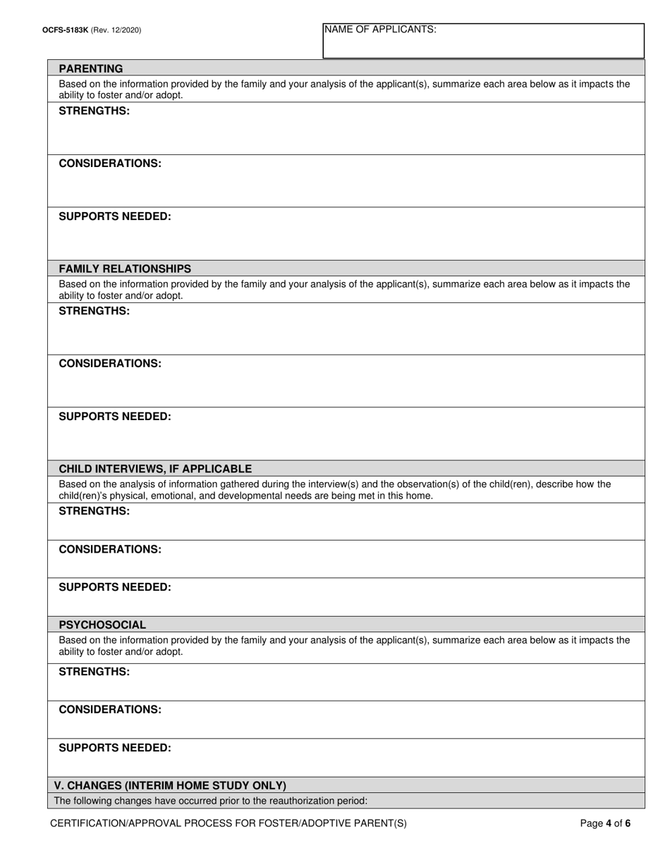 Form OCFS-5183K - Fill Out, Sign Online and Download Printable PDF, New ...