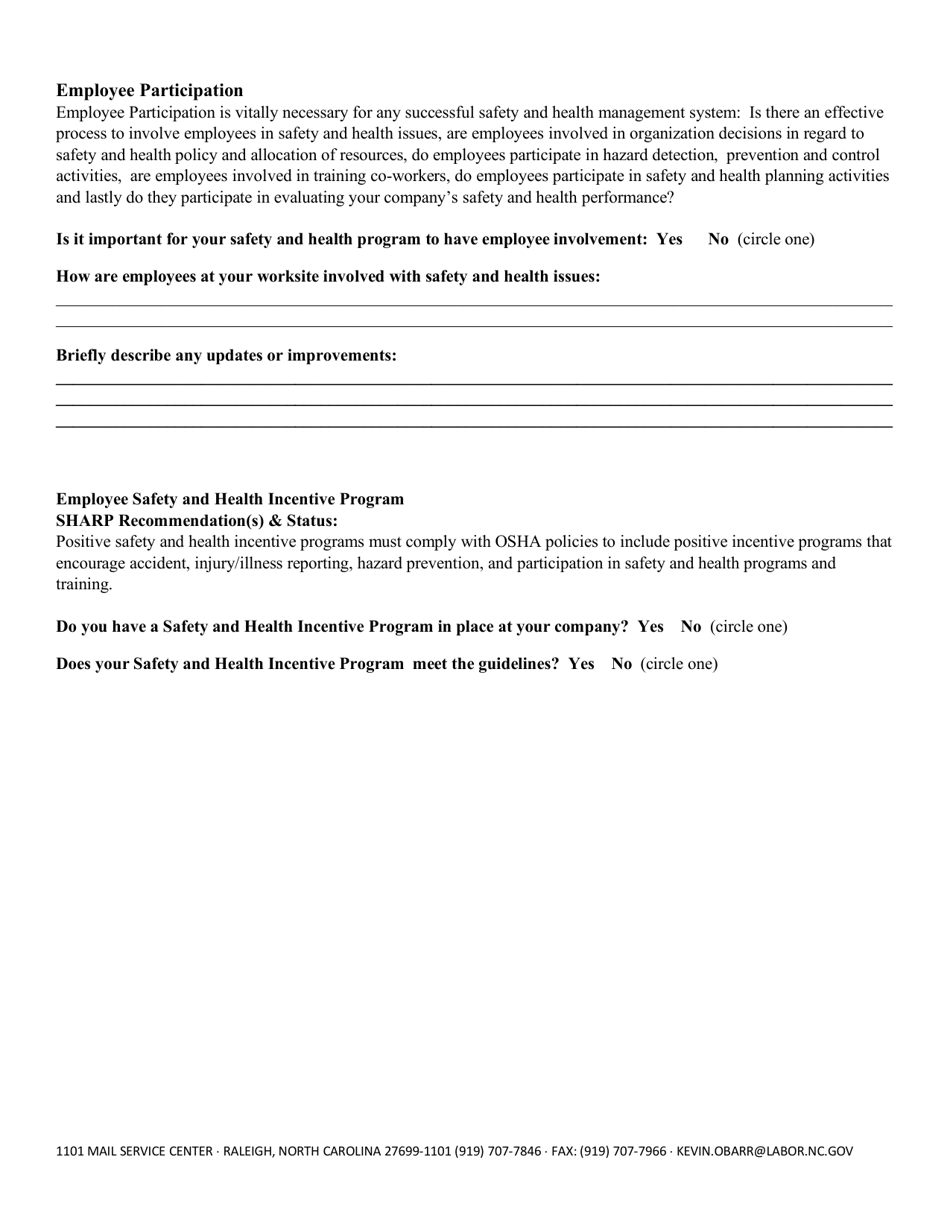 Sharp Annual Review Form - North Carolina, Page 6