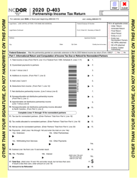 Form D-403 Partnership Income Tax Return - North Carolina, Page 2