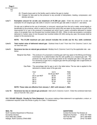Instructions for Form B-I-100G Gas Severance Schedule of Gross Receipts and Costs - North Carolina, Page 2