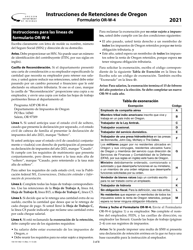 Instrucciones para Formulario OR-W-4, 150-101-402-5 Retenciones De Oregon - Oregon (Spanish), Page 3