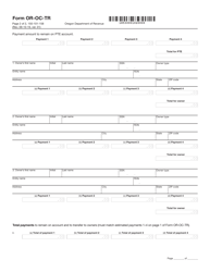 Form OR-OC-TR (150-101-158) Oregon Composite Return Payment Transfer Request for Owners Not Joining Form or&#039;oc - Oregon, Page 2