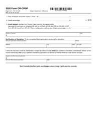 Form OR-CROP (150-101-240) Crop Donation Tax Credit - Oregon, Page 2