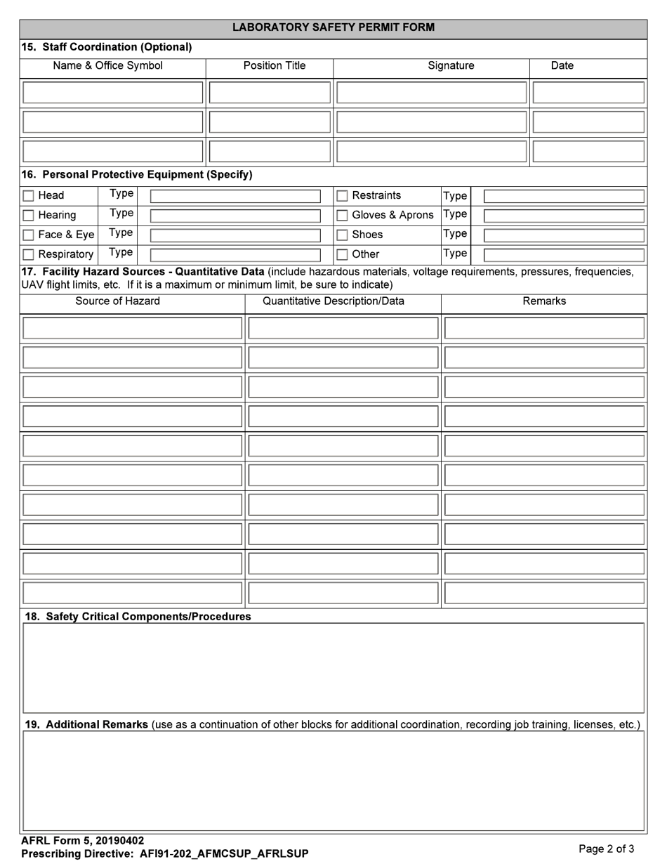 AFRL Form 5 - Fill Out, Sign Online and Download Fillable PDF ...