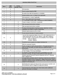 AFRL Form 5 Laboratory Safety Permit Form, Page 3