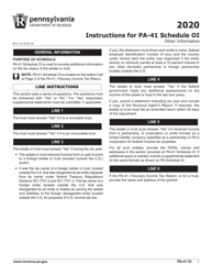 Document preview: Instructions for Form PA-41 Schedule OI Other Information - Pennsylvania
