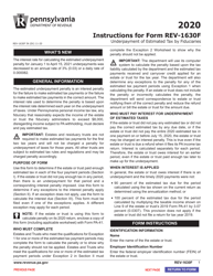 Form REV-1630F Underpayment of Estimated Tax by Fiduciaries - Pennsylvania, Page 3