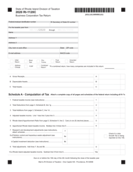Document preview: Form RI-1120C Business Corporation Tax Return - Rhode Island