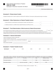 Form RI-1120S &quot;Subchapter S Business Corporation Tax Return&quot; - Rhode Island, Page 3