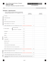 Form RI-1120S &quot;Subchapter S Business Corporation Tax Return&quot; - Rhode Island, Page 4